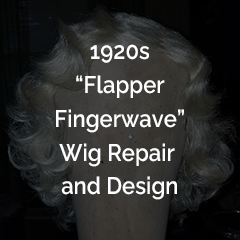 1920s “Flapper Fingerwave” Wig Repair  and Design